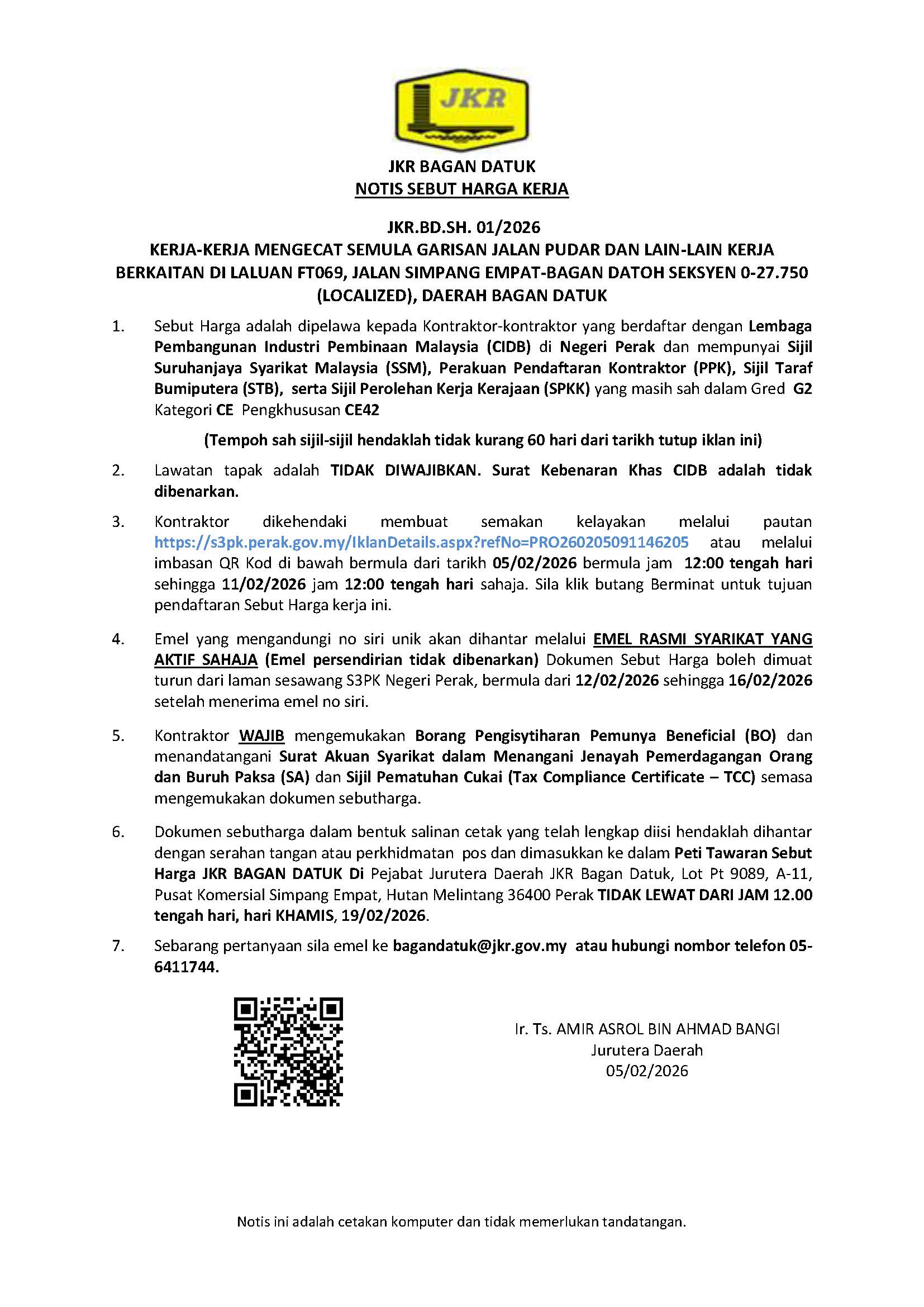 SEBUT HARGA BIL : 01/2026