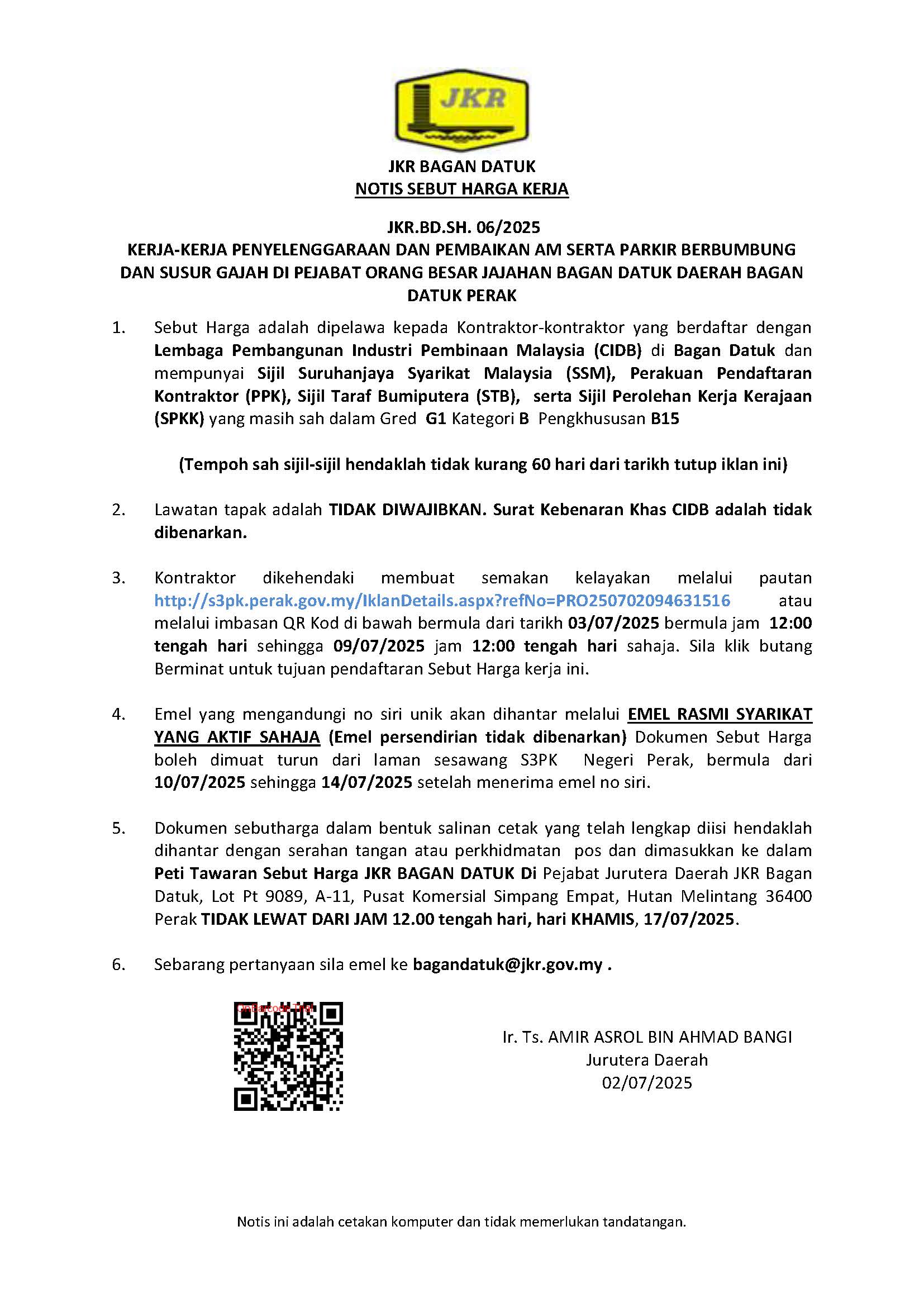 SEBUT HARGA BIL : 06/2025